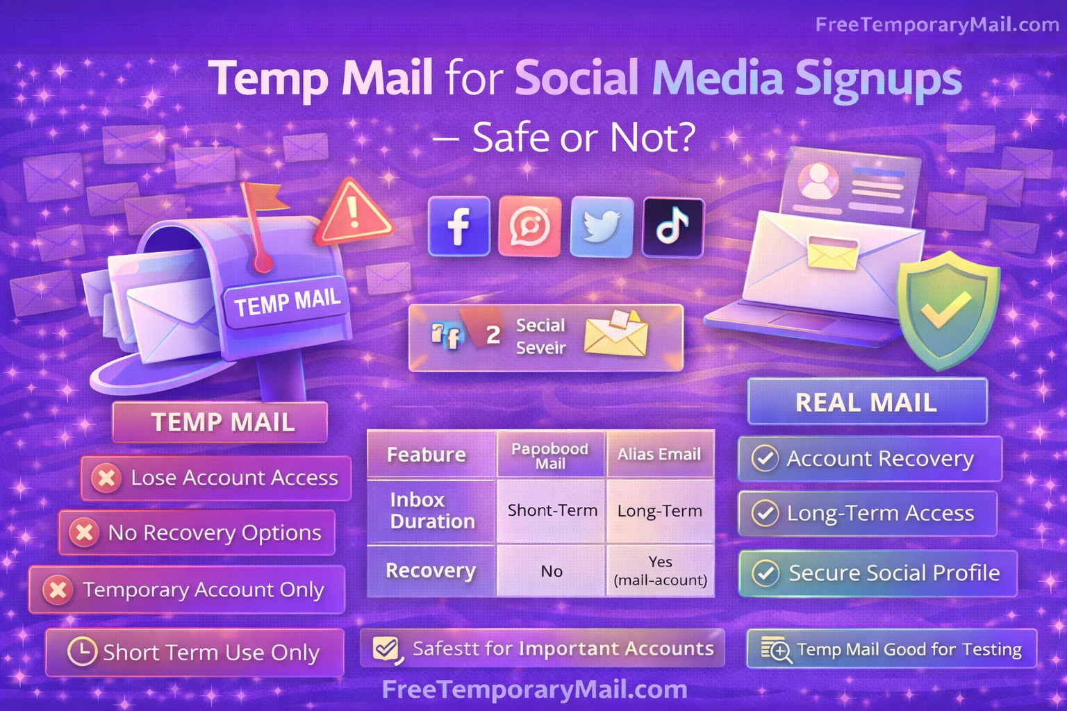 Temp Mail for Social Media Signups – Safe or Not?